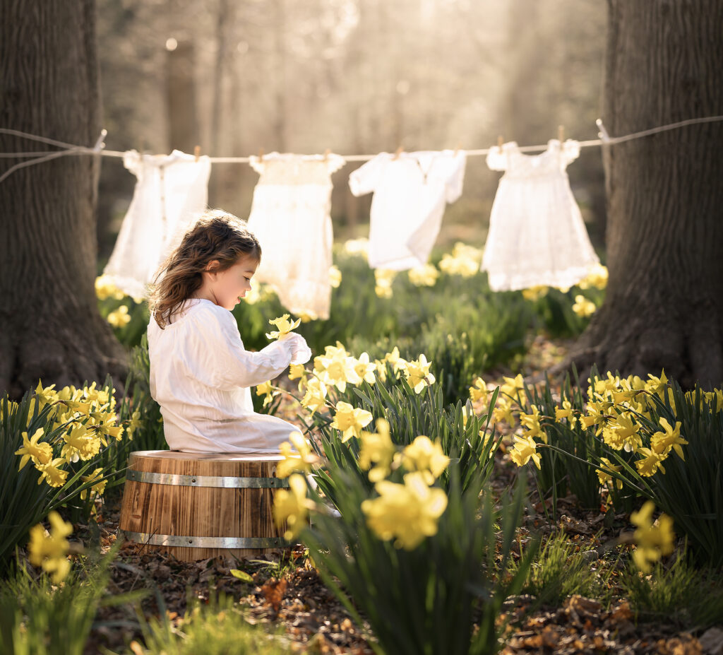 Pediatric dentists in Virginia Beach and Norfolk. Photo of girl in a flower field by Iya Estrellado.
