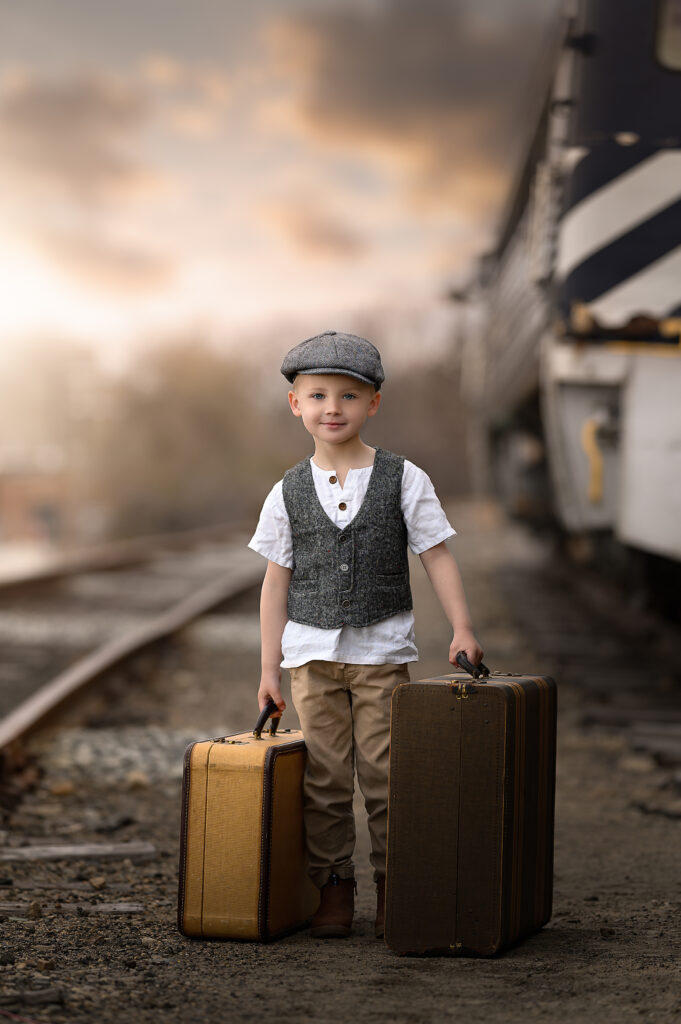 Best pediatrician in Virginia Beach. Photo of boy waiting in a train station by Iya Estrellado. 